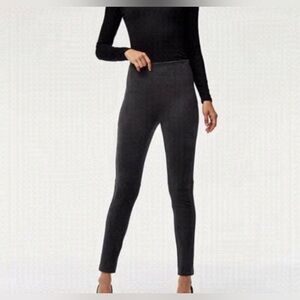 Aritzia Wilfred Free Daria Suede Leggings Charcoal Grey High Waisted size Medium